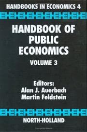Tapa de Handbook of public economics