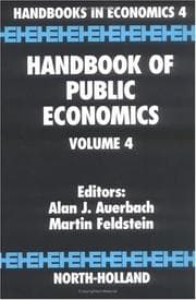 Tapa de Handbook of Public Economics