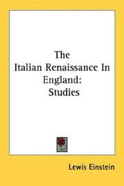 Tapa de The Italian Renaissance In England