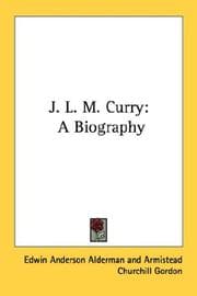 Tapa de J L M Curry A Biography