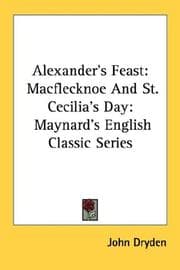Tapa de Alexander's Feast: Macflecknoe And St. Cecilia's Day