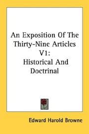 Tapa de An Exposition Of The Thirty-Nine Articles V1
