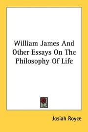 Tapa de William James and other essays on the philosophy of life