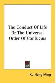 Tapa de The Conduct Of Life Or The Universal Order Of Confucius