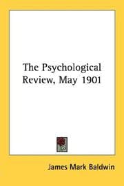 Tapa de The Psychological Review, May 1901