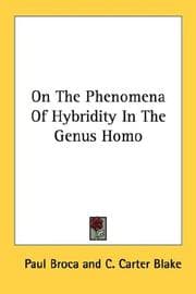 Tapa de On The Phenomena Of Hybridity In The Genus Homo