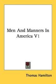 Tapa de Men And Manners In America V1