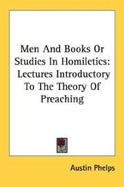 Tapa de Men And Books Or Studies In Homiletics