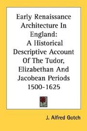 Tapa de Early Renaissance Architecture In England