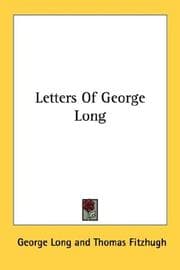 Tapa de Letters Of George Long