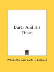 Tapa de Durer And His Times