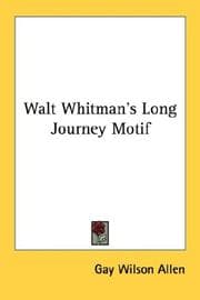 Tapa de Walt Whitman's Long Journey Motif