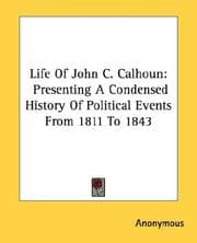Tapa de Life Of John C. Calhoun