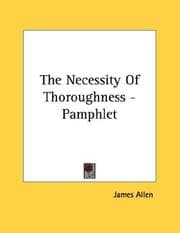 Tapa de The Necessity Of Thoroughness - Pamphlet