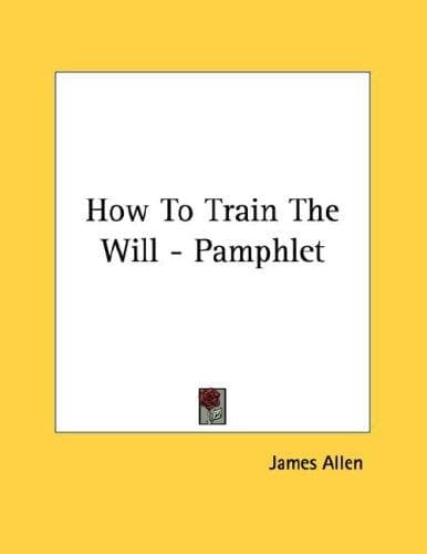 Tapa de How To Train The Will - Pamphlet