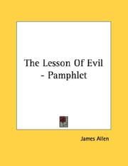 Tapa de The Lesson Of Evil - Pamphlet