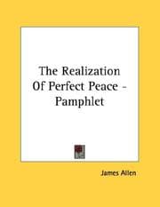 Tapa de The Realization Of Perfect Peace - Pamphlet
