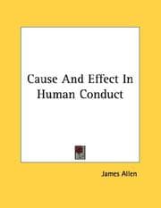 Tapa de Cause And Effect In Human Conduct