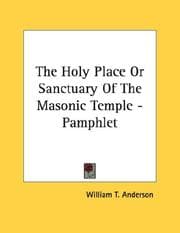 Tapa de The Holy Place Or Sanctuary Of The Masonic Temple - Pamphlet