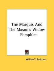 Tapa de The Marquis And The Mason's Widow - Pamphlet