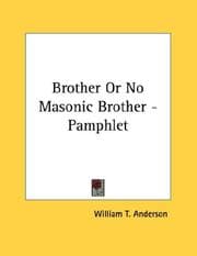 Tapa de Brother Or No Masonic Brother - Pamphlet