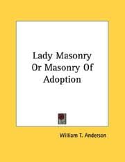 Tapa de Lady Masonry Or Masonry Of Adoption