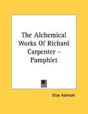 Tapa de The Alchemical Works Of Richard Carpenter - Pamphlet