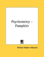 Tapa de Psychometry - Pamphlet