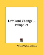 Tapa de Law And Change - Pamphlet