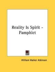 Tapa de Reality Is Spirit - Pamphlet