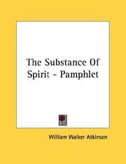 Tapa de The Substance Of Spirit - Pamphlet