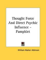 Tapa de Thought Force And Direct Psychic Influence - Pamphlet
