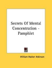 Tapa de Secrets Of Mental Concentration - Pamphlet