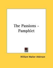 Tapa de The Passions - Pamphlet