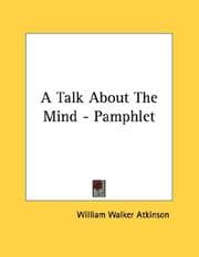Tapa de A Talk About The Mind - Pamphlet