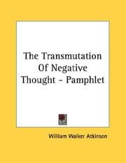 Tapa de The Transmutation Of Negative Thought - Pamphlet
