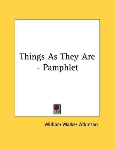 Tapa de Things As They Are - Pamphlet