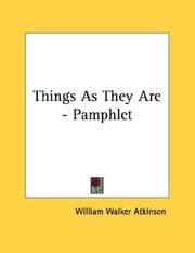 Tapa de Things As They Are - Pamphlet