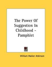 Tapa de The Power Of Suggestion In Childhood - Pamphlet