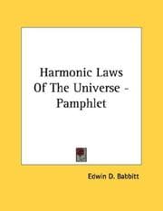 Tapa de Harmonic Laws Of The Universe - Pamphlet