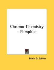 Tapa de Chromo-Chemistry - Pamphlet