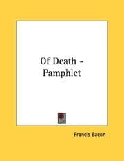 Tapa de Of Death - Pamphlet