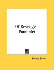 Tapa de Of Revenge - Pamphlet