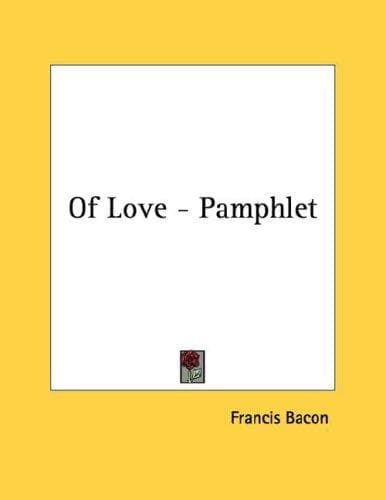 Tapa de Of Love - Pamphlet
