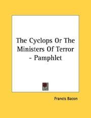 Tapa de The Cyclops Or The Ministers Of Terror - Pamphlet
