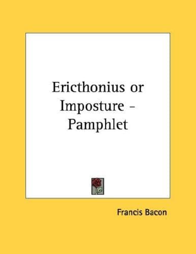 Tapa de Ericthonius or Imposture - Pamphlet