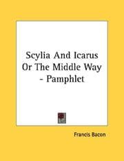 Tapa de Scylia And Icarus Or The Middle Way - Pamphlet