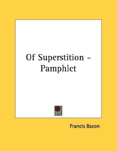 Tapa de Of Superstition - Pamphlet
