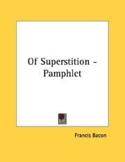 Tapa de Of Superstition - Pamphlet