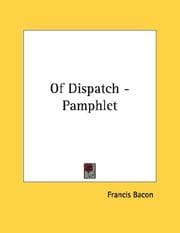 Tapa de Of Dispatch - Pamphlet